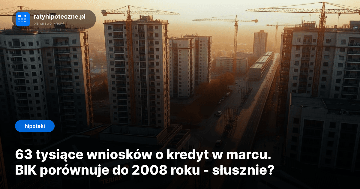 63 tysiące wniosków o kredyt w marcu. BIK porównuje do 2008 roku - słusznie?