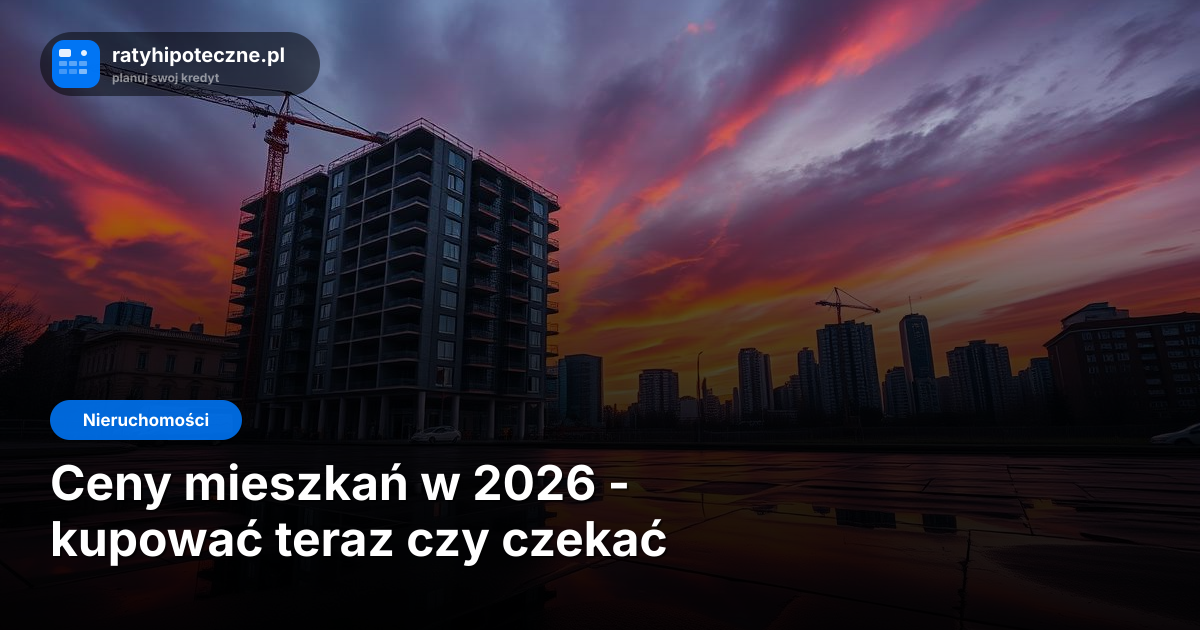 Ceny mieszkań w 2026 - kupować teraz czy czekać na spadki?