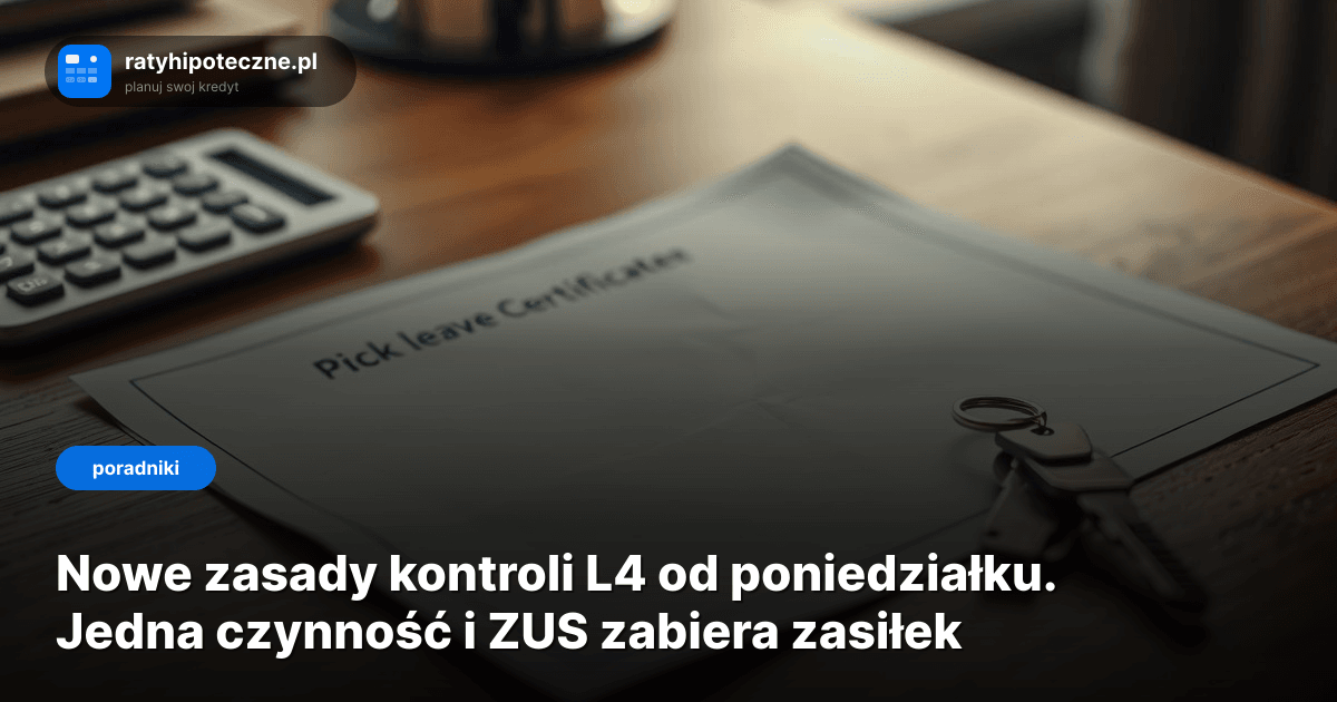 Nowe zasady kontroli L4 od poniedziałku. Jedna czynność i ZUS zabiera zasiłek