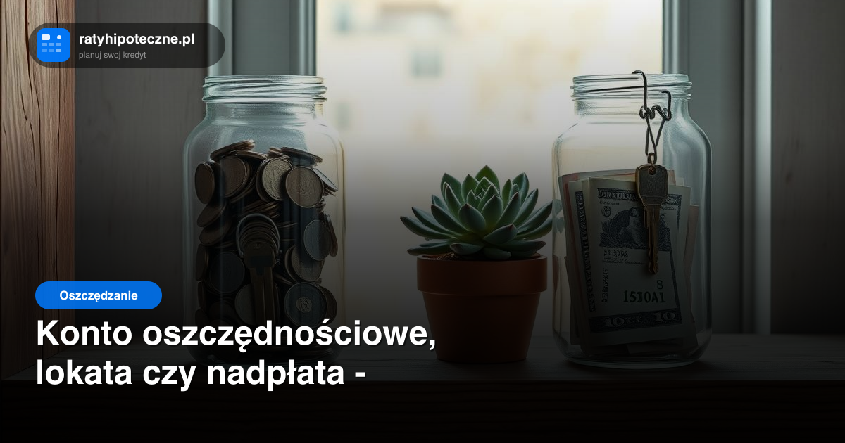 Konto oszczędnościowe, lokata czy nadpłata - gdzie parkować nadwyżkę?