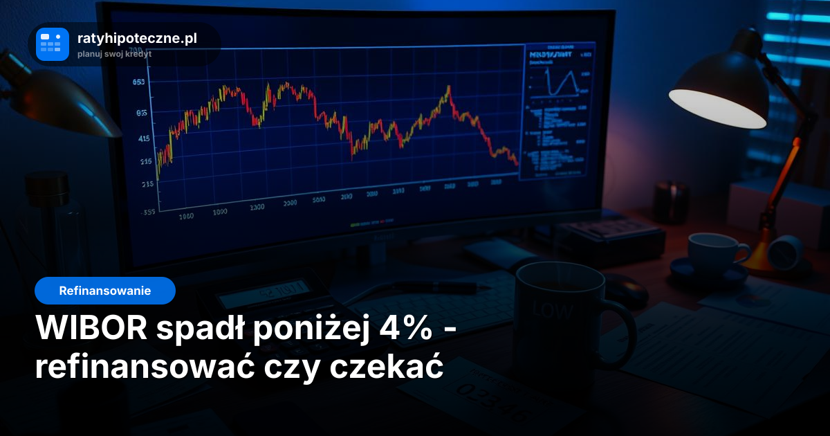 WIBOR spadł poniżej 4% - refinansować czy czekać dalej?